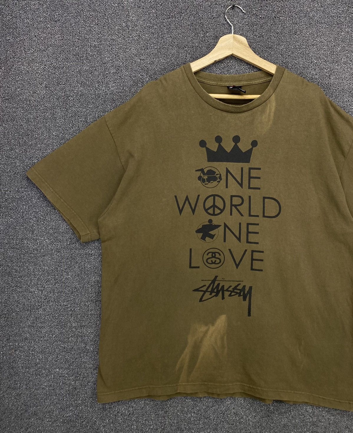 Stussy Vintage Stussy One World One Love SpeellOut Tees T Shirts Size US XXL / EU 58 / 5 - 3 Thumbnail