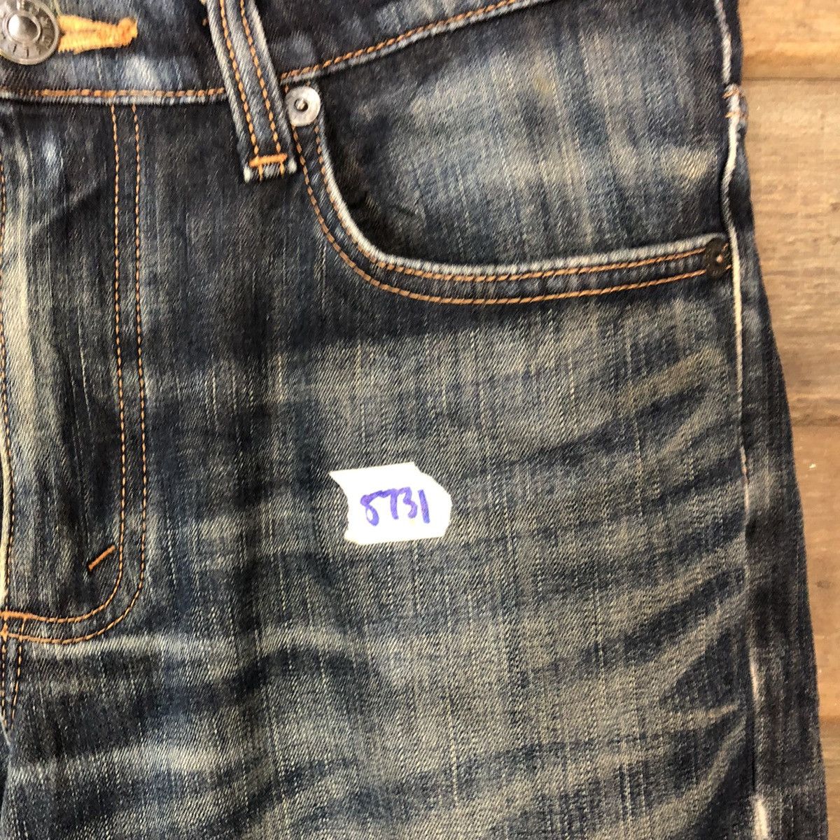 Edwin Edwin Black faded Distressed Denim jeans Pants #5731 Size US 31 - 8 Thumbnail