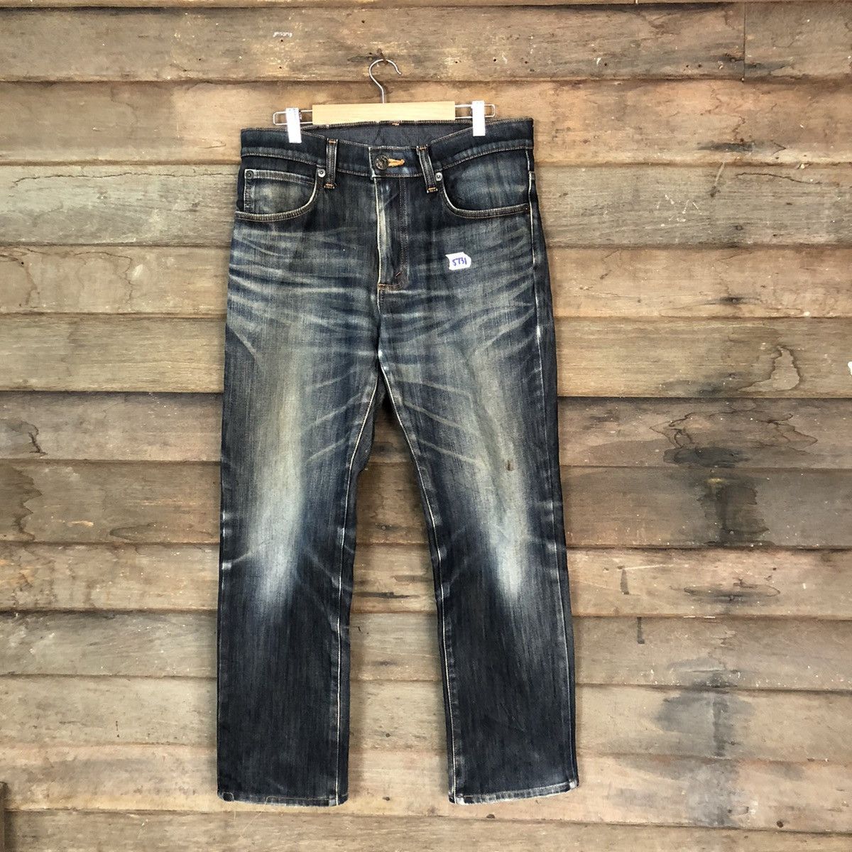 Edwin Black faded Distressed Denim jeans Pants #5731