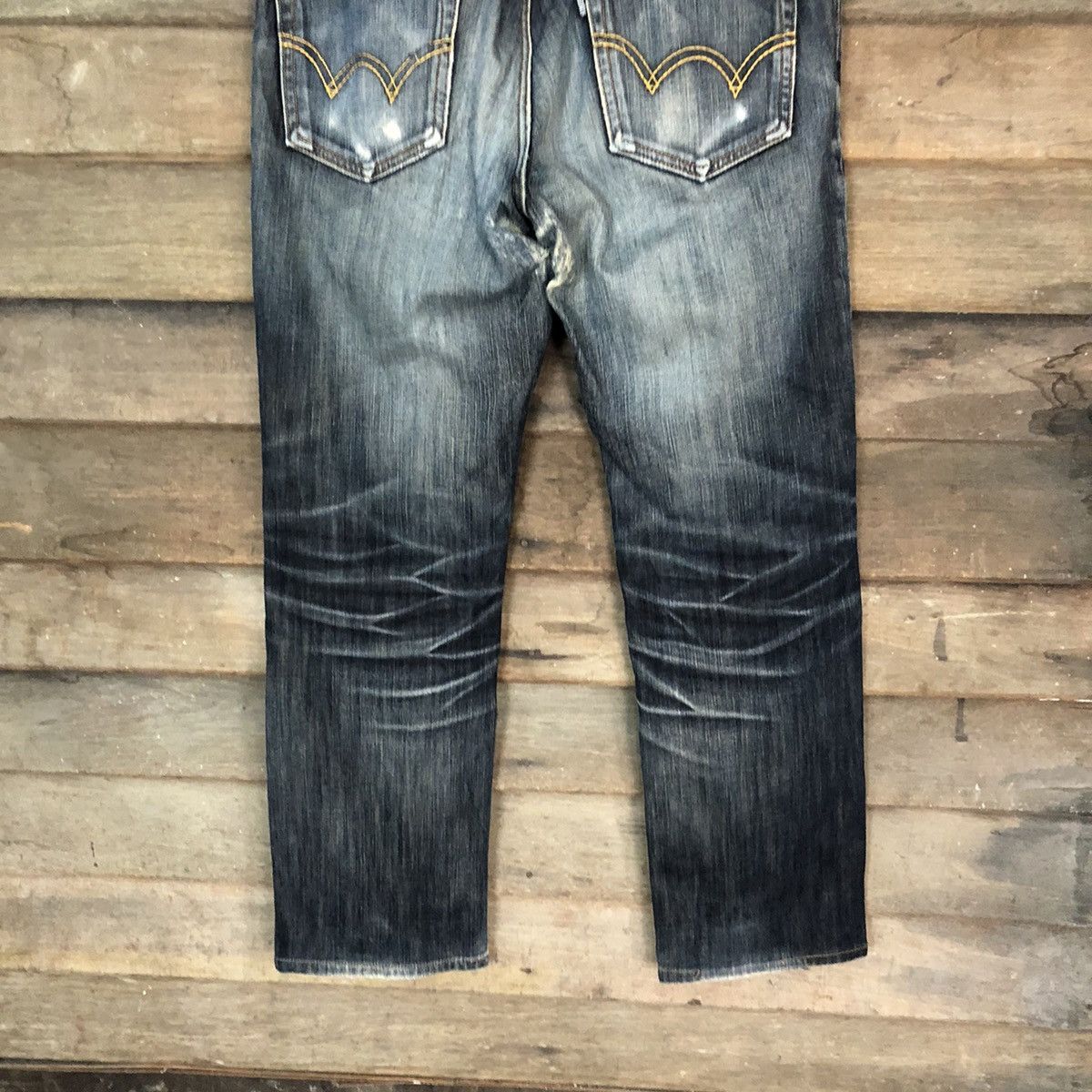Edwin Edwin Black faded Distressed Denim jeans Pants #5731 Size US 31 - 11 Thumbnail