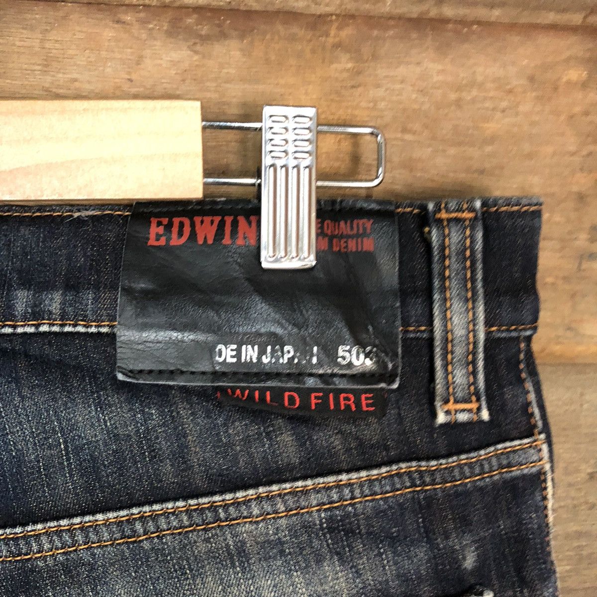 Edwin Edwin Black faded Distressed Denim jeans Pants #5731 Size US 31 - 15 Thumbnail