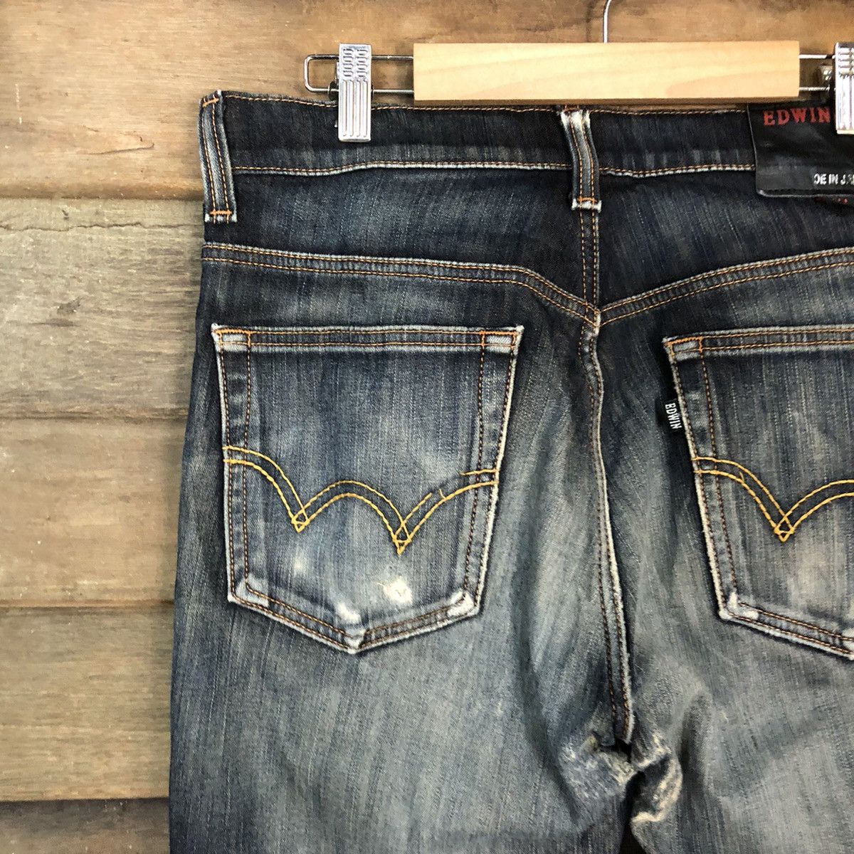 Edwin Edwin Black faded Distressed Denim jeans Pants #5731 Size US 31 - 12 Thumbnail