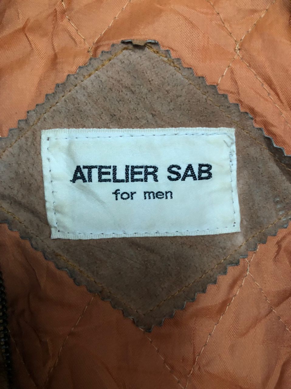 Japanese Brand × Vintage Vtg Atelier Sab Embroidery Big Logo Zipper Up Leather Jacket Size US L / EU 52-54 / 3 - 10 Thumbnail