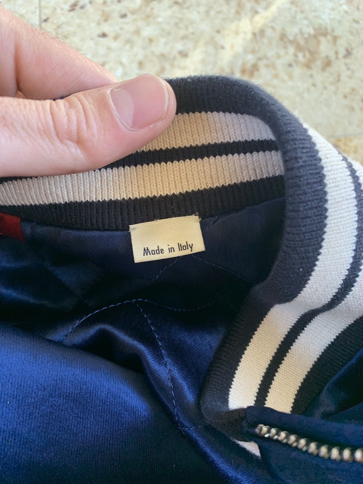 Gucci Logo Trim Acetate Bomber Jacket Size US M / EU 48-50 / 2 - 11 Thumbnail
