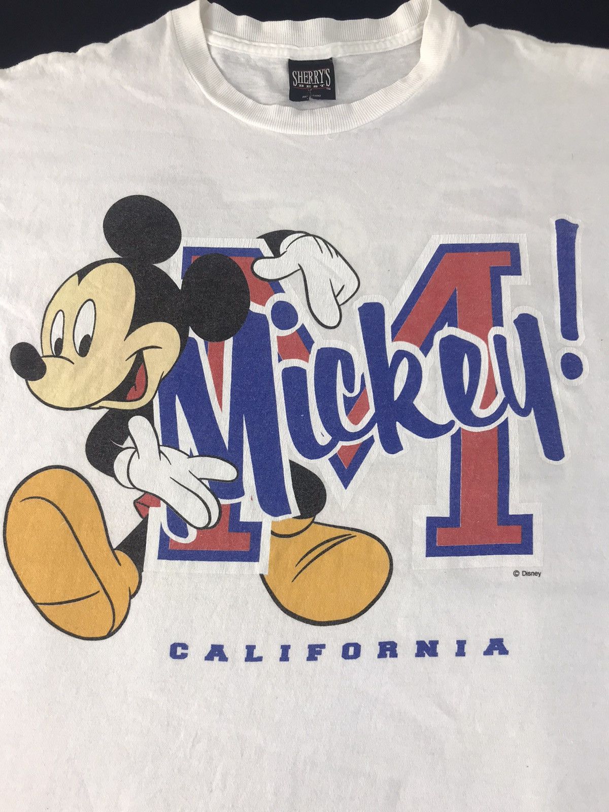 Disney × Mickey Mouse × Vintage Disney Mickey Mouse Mirror Printed Logo Tee Made In Usa Size US XL / EU 56 / 4 - 3 Thumbnail