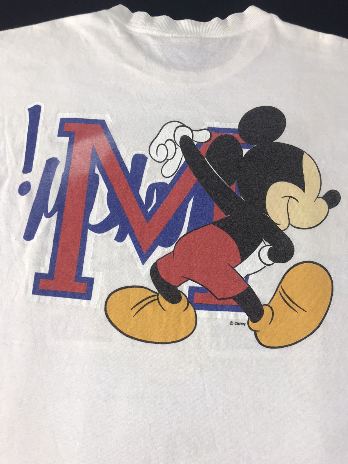 Disney × Mickey Mouse × Vintage Disney Mickey Mouse Mirror Printed Logo Tee Made In Usa Size US XL / EU 56 / 4 - 4 Thumbnail