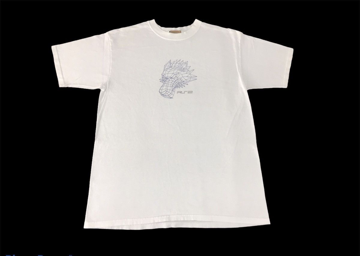 Vintage 90s Inspirit PS2 Dragon Logo Art Tee Game