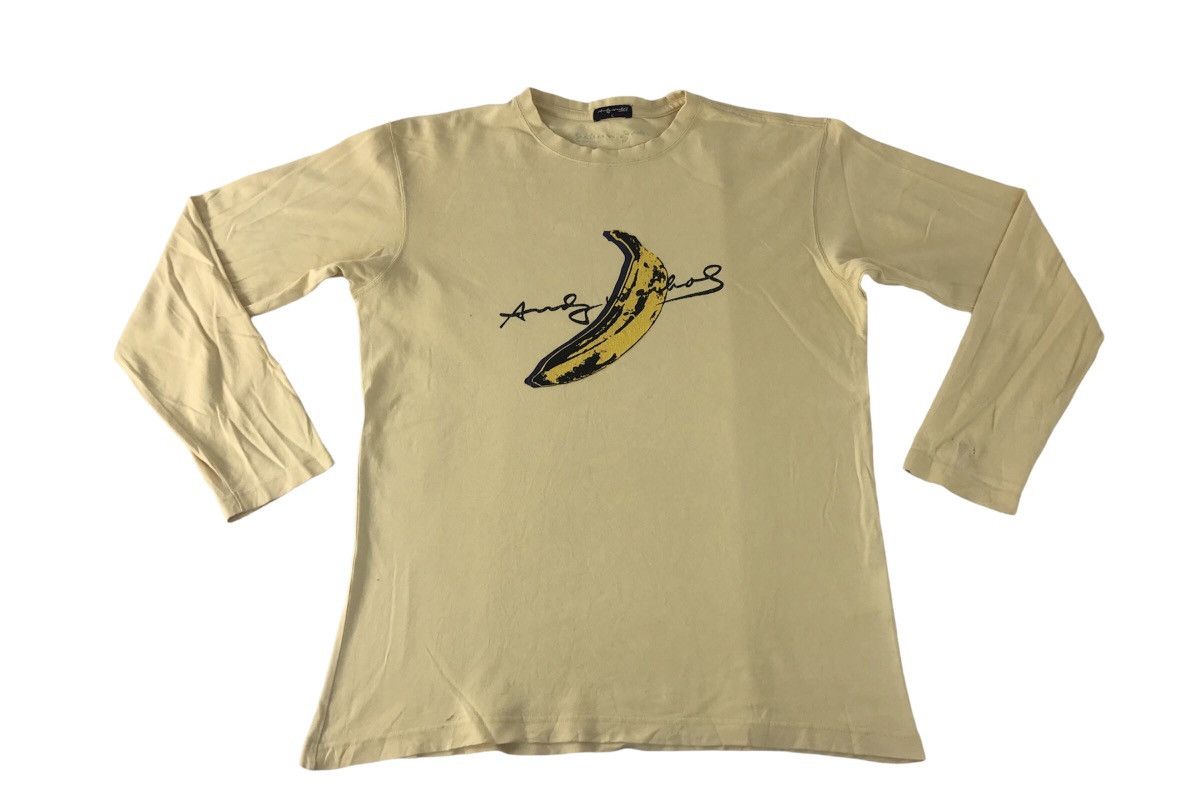 Andy Warhol × Japanese Brand Andy Warhol Banana Pop Art Big Logo T-shirt Tee Printed Size US L / EU 52-54 / 3 - 1 Thumbnail