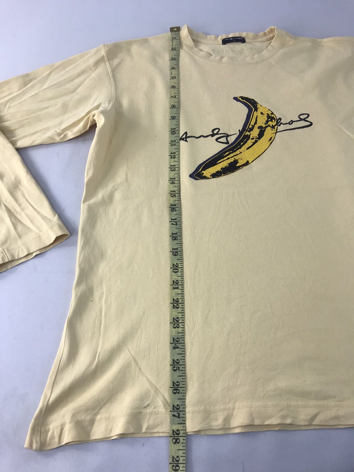 Andy Warhol × Japanese Brand Andy Warhol Banana Pop Art Big Logo T-shirt Tee Printed Size US L / EU 52-54 / 3 - 8 Thumbnail