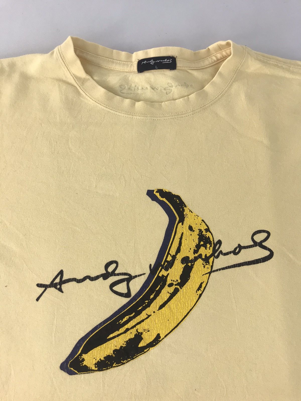 Andy Warhol × Japanese Brand Andy Warhol Banana Pop Art Big Logo T-shirt Tee Printed Size US L / EU 52-54 / 3 - 3 Thumbnail