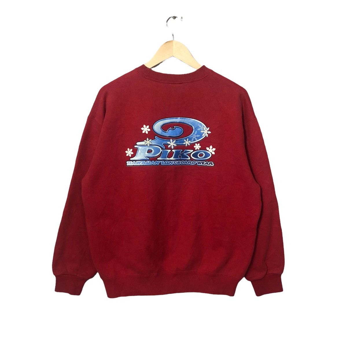 Japanese Brand Vintage Piko Hawaiian Longboard Wear Big Logo Sweatshirt Size US L / EU 52-54 / 3 - 1 Thumbnail