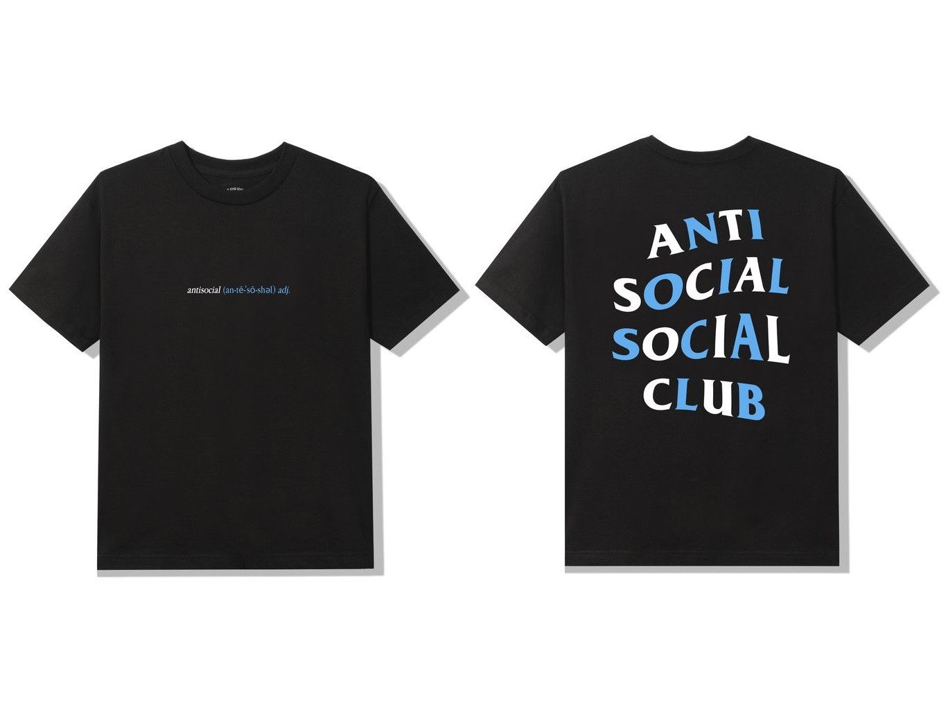 Anti Social Social Club DS White Blue ASSC Enrolled Black Tee Bape Supreme kith FOG Size US M / EU 48-50 / 2 - 1 Thumbnail