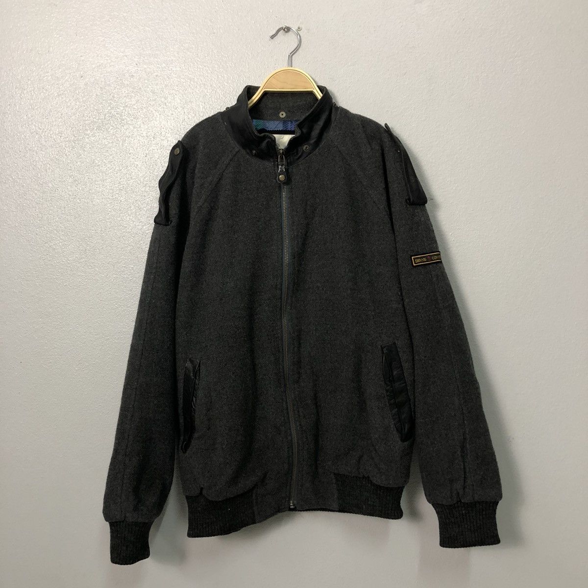 image of Vintage Dennis Conner Zipper Ups Wool Jacket in Black, Men's (Size 2XL)