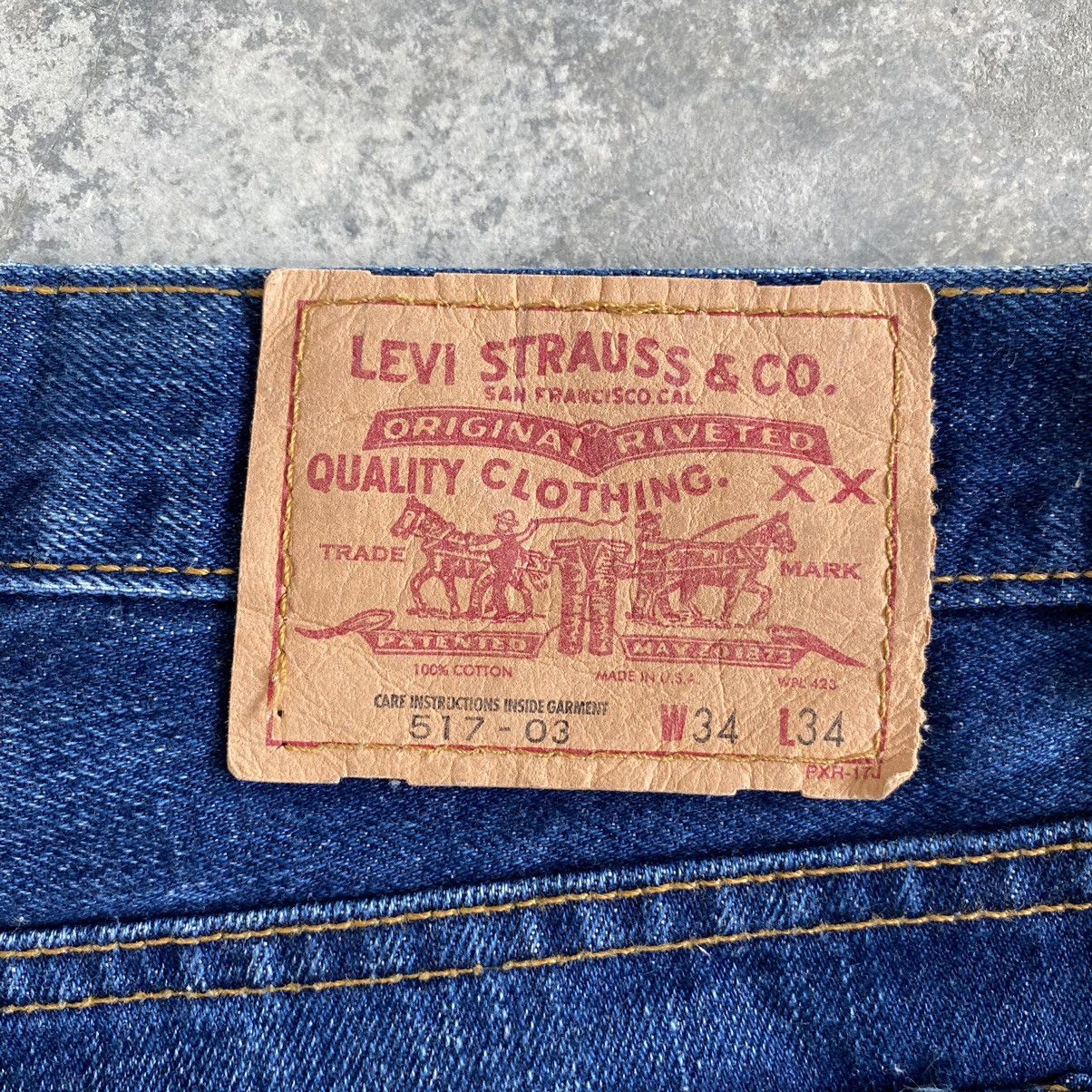 Levi's VTG Y2K 2000’s Levi's 517 Bootcut Flared Jeans Size US 33 - 15 Thumbnail