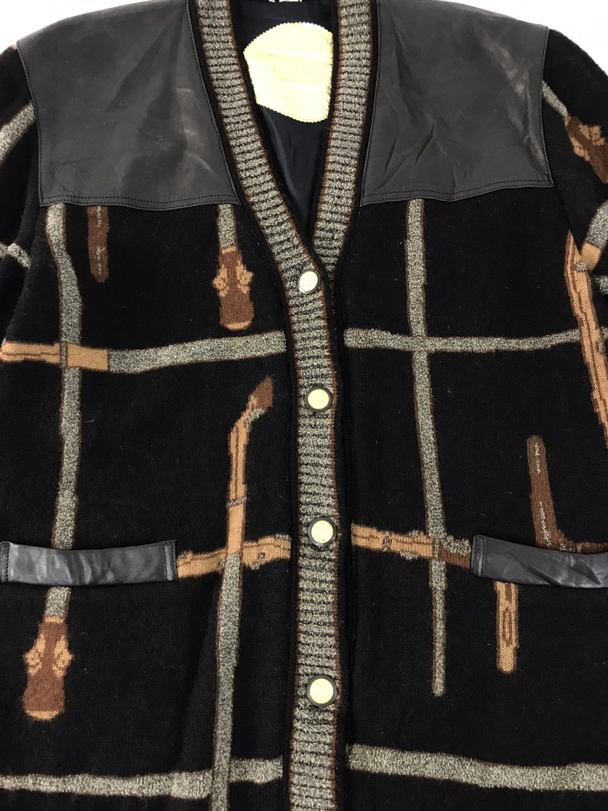Vintage 90s Torras Made In Spain Knit Jacket Fashion Quilted Inner Size US L / EU 52-54 / 3 - 3 Thumbnail
