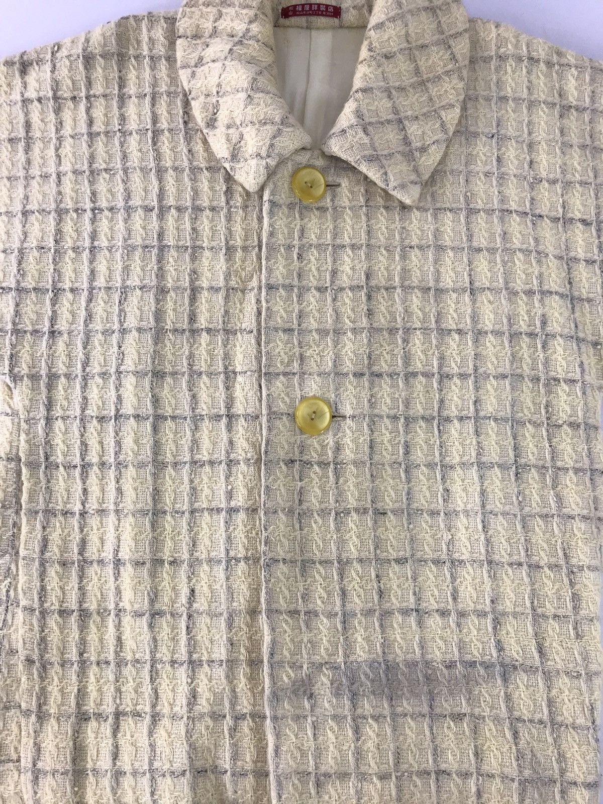 Japanese Brand Plaid Checked Uppawari Wool Button Down Shirt Japanese Brand Size L / US 10 / IT 46 - 3 Thumbnail