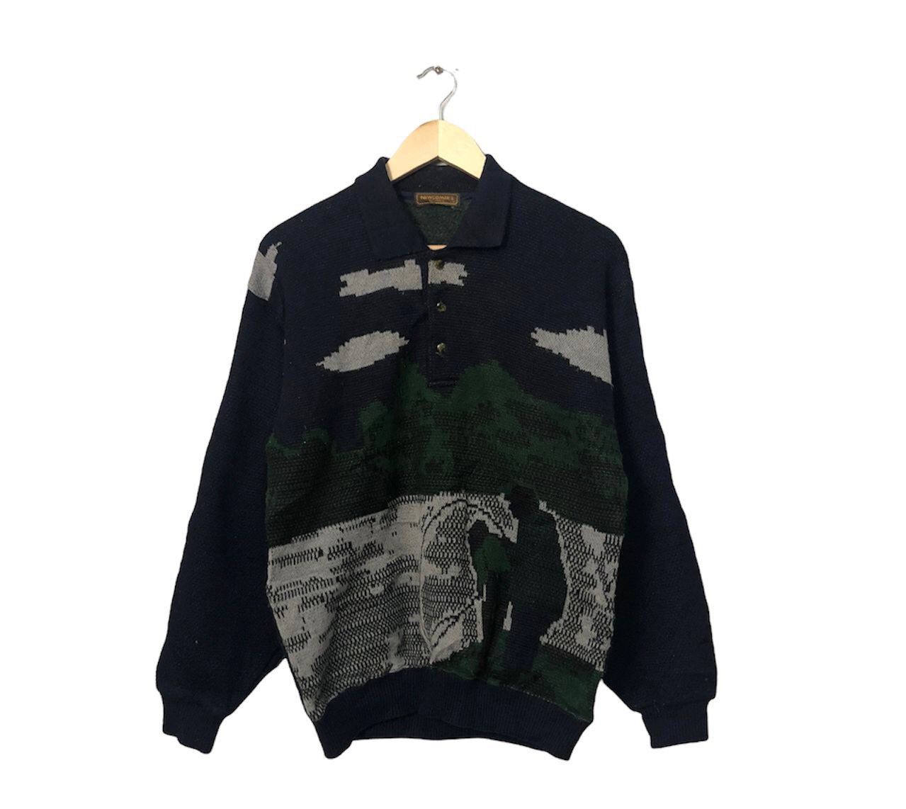 Aran Isles Knitwear Vintage New Comer Collar Nice Design Knitwear Sweater Jumper Size US M / EU 48-50 / 2 - 1 Thumbnail