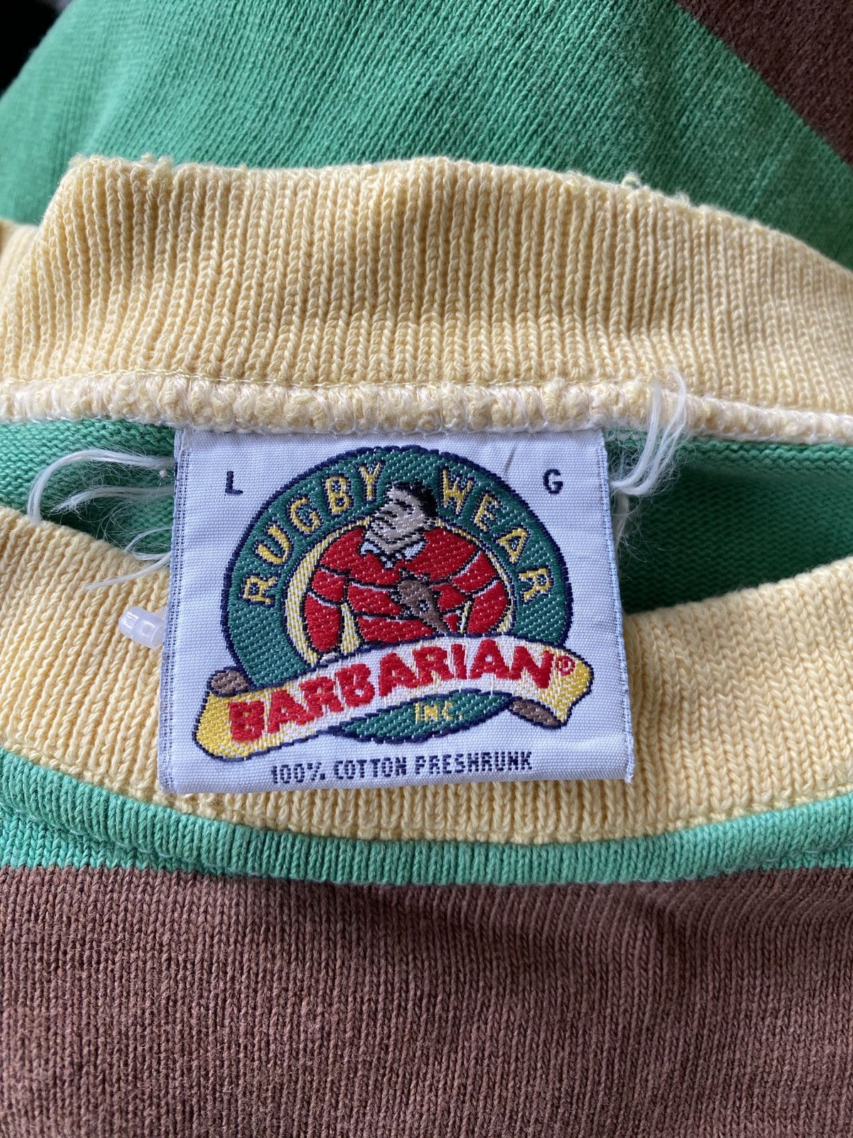 Vintage VINTAGE BARBARIAN RUGBY WEAR SHIRT Size US L / EU 52-54 / 3 - 6 Thumbnail