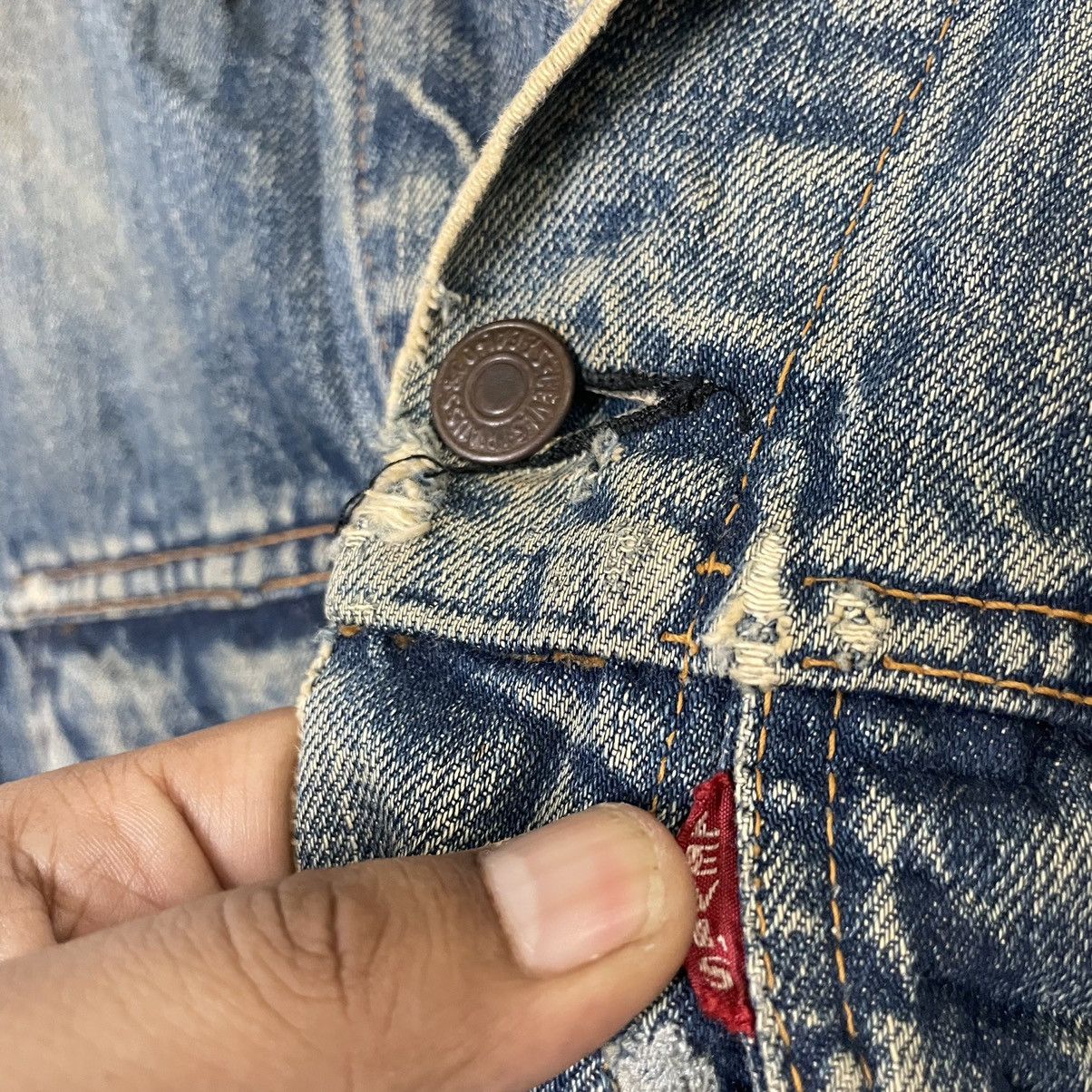 Levi's Rare‼️Vintage 90s Levis Big E Destressed Denim Jacket Size US M / EU 48-50 / 2 - 7 Thumbnail