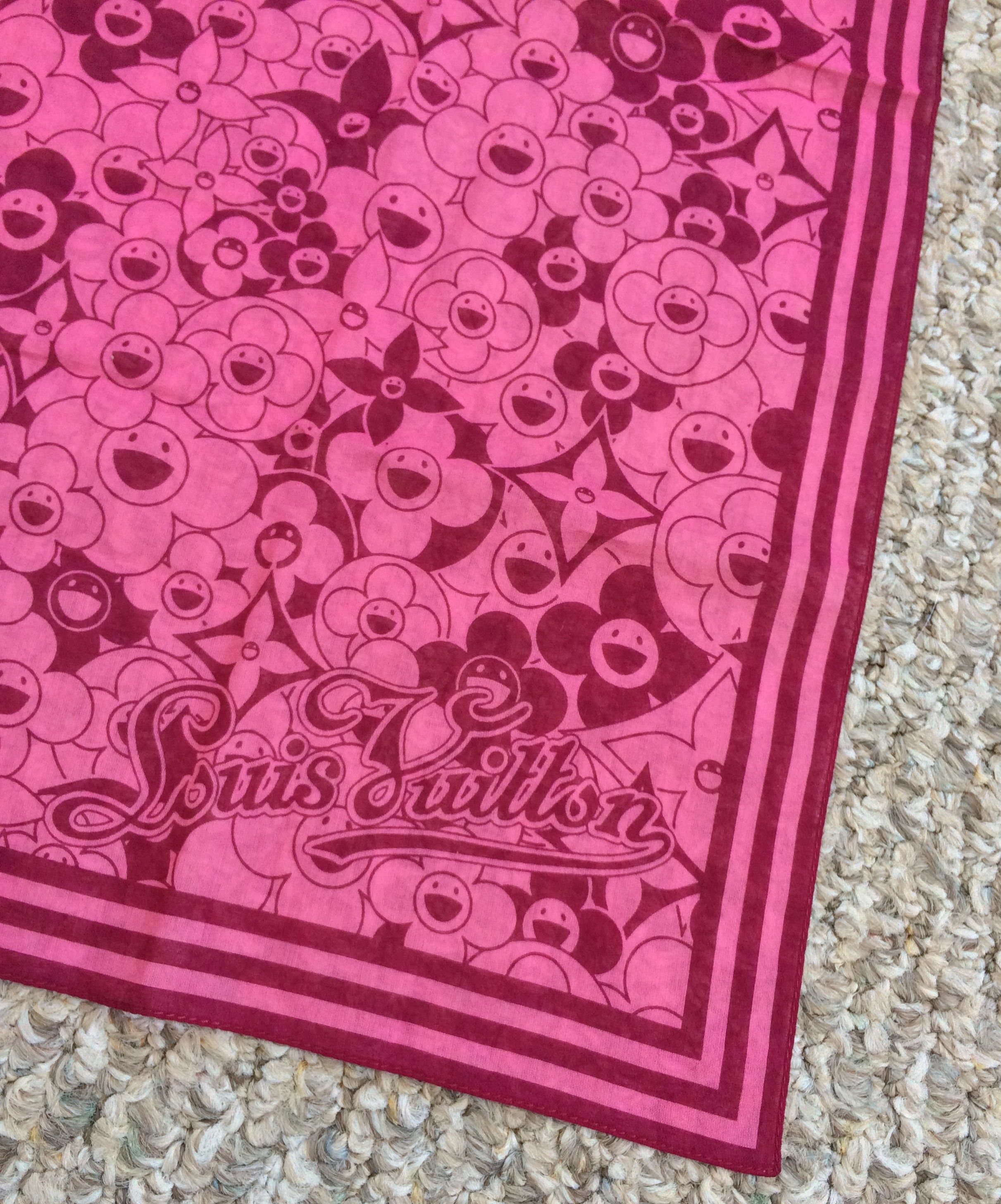Louis Vuitton × Takashi Murakami Louis Vuitton x Murakami Cosmic Blossom Monogram Scarf Size ONE SIZE - 4 Thumbnail