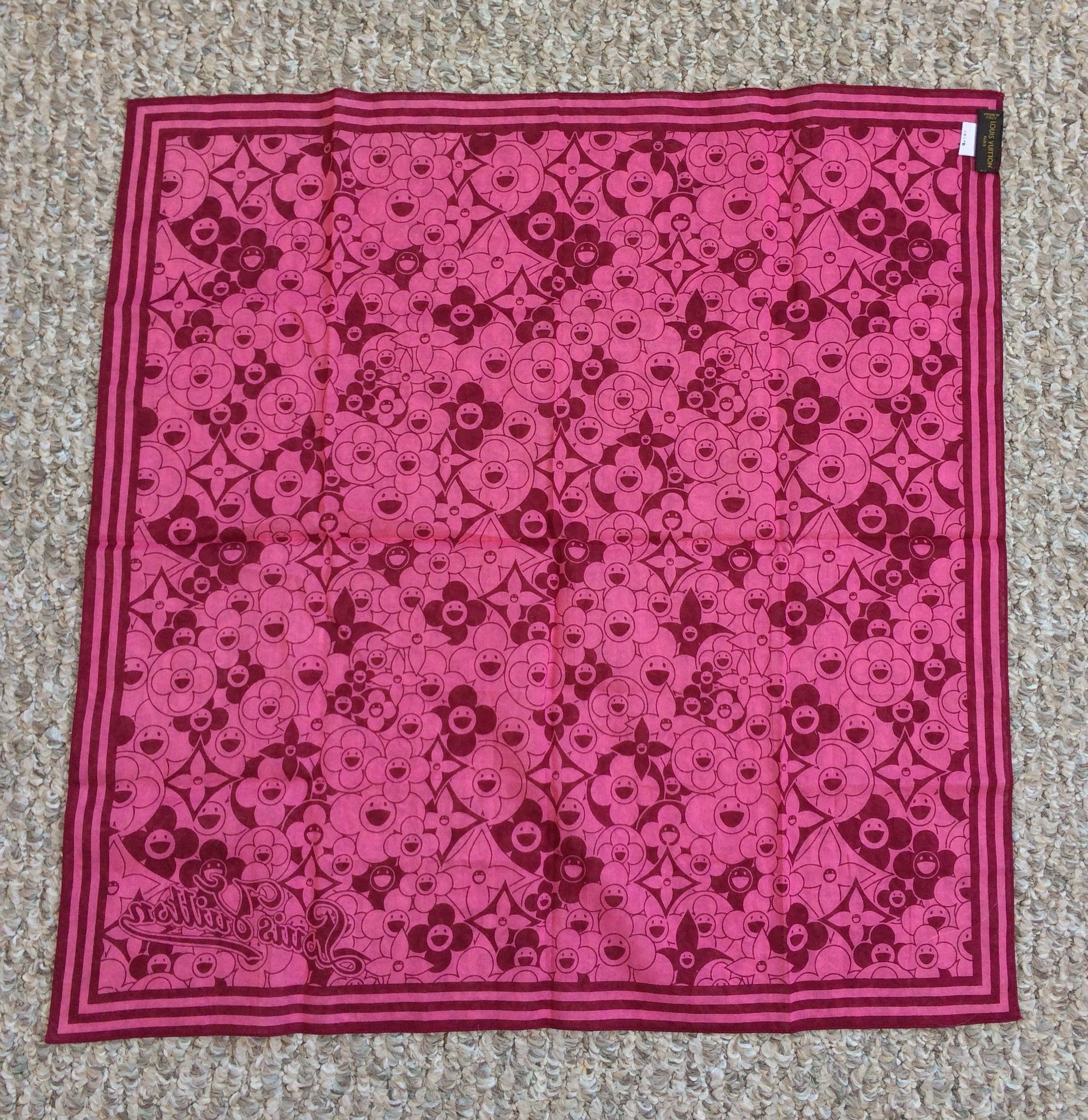 Louis Vuitton × Takashi Murakami Louis Vuitton x Murakami Cosmic Blossom Monogram Scarf Size ONE SIZE - 5 Thumbnail