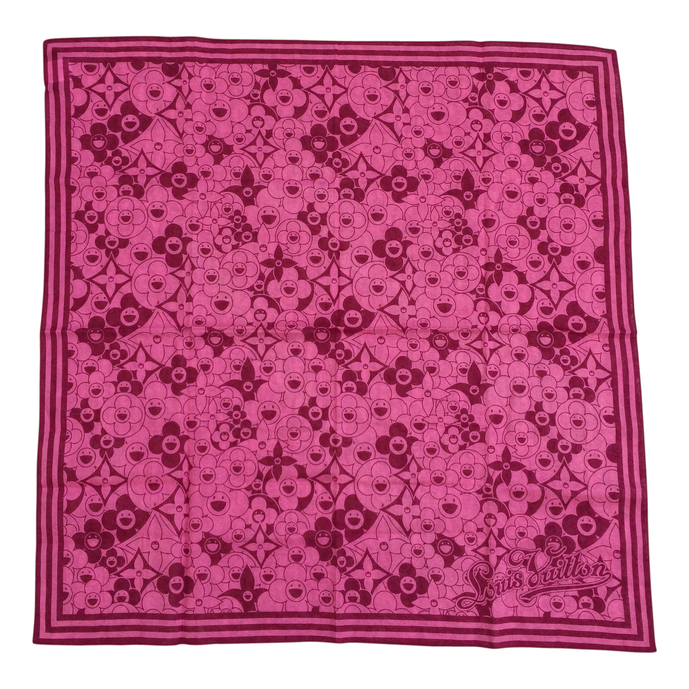 Louis Vuitton × Takashi Murakami Louis Vuitton x Murakami Cosmic Blossom Monogram Scarf Size ONE SIZE - 1 Thumbnail