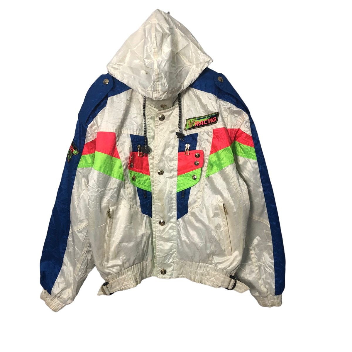 Japanese Brand Vintage Volpha Racing Zipper Ups Hoodie Jacket Size US L / EU 52-54 / 3 - 1 Thumbnail