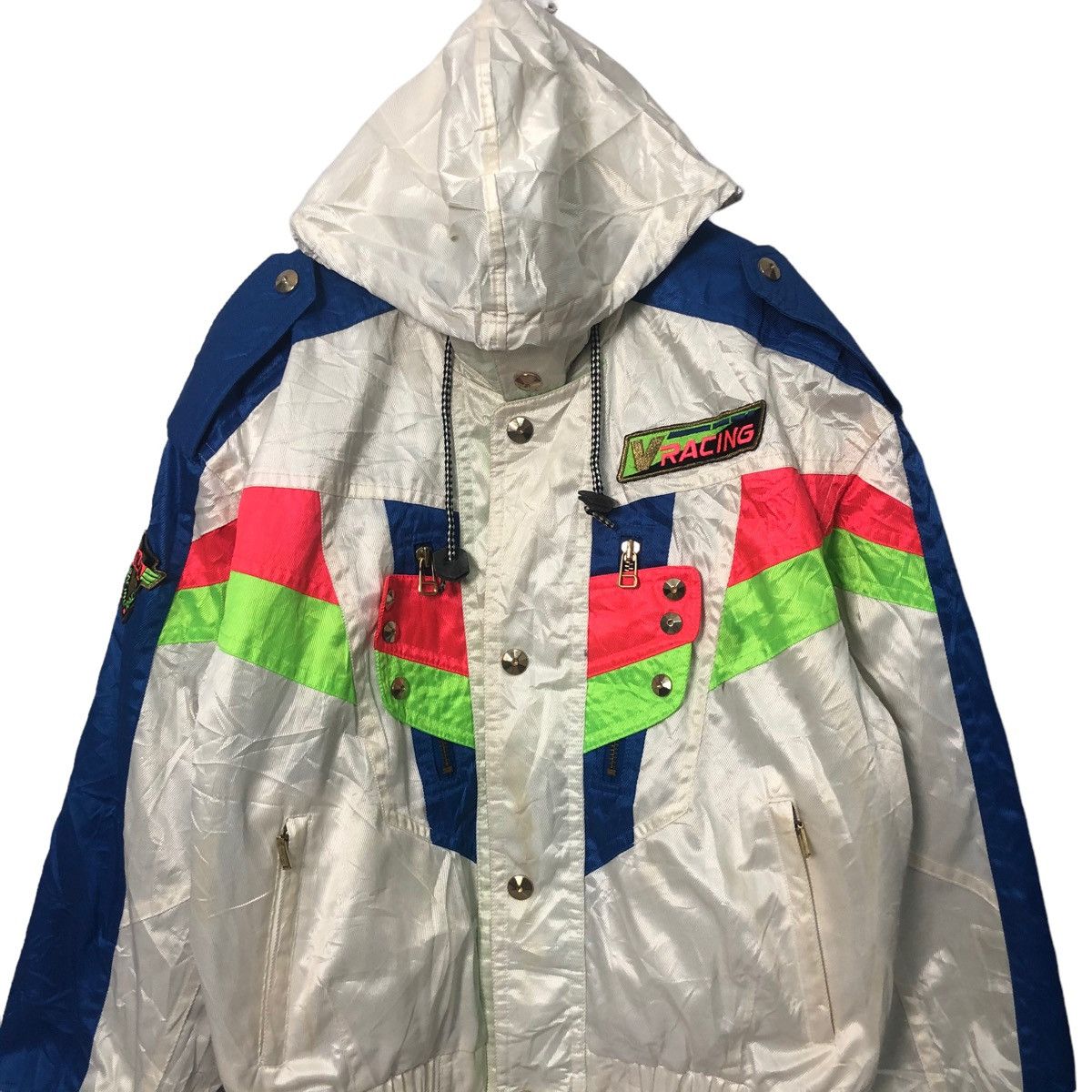 Japanese Brand Vintage Volpha Racing Zipper Ups Hoodie Jacket Size US L / EU 52-54 / 3 - 4 Thumbnail