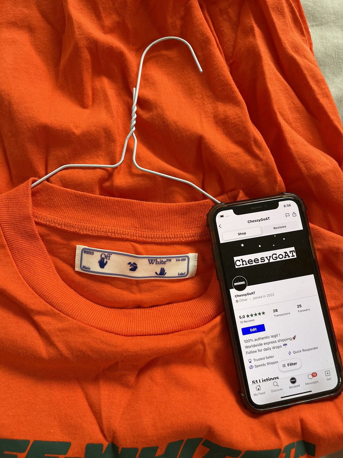 Off white worker tee