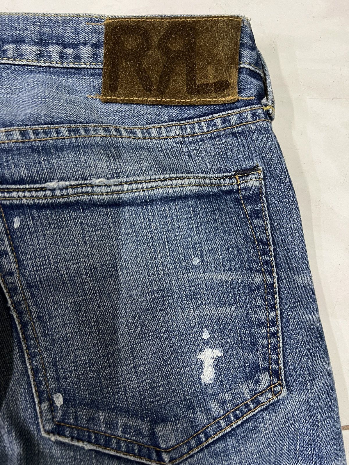 RRL Ralph Lauren 🔥 SELVEDGE RRL distressed denim Size 32" / US 10 / IT 46 - 16 Thumbnail