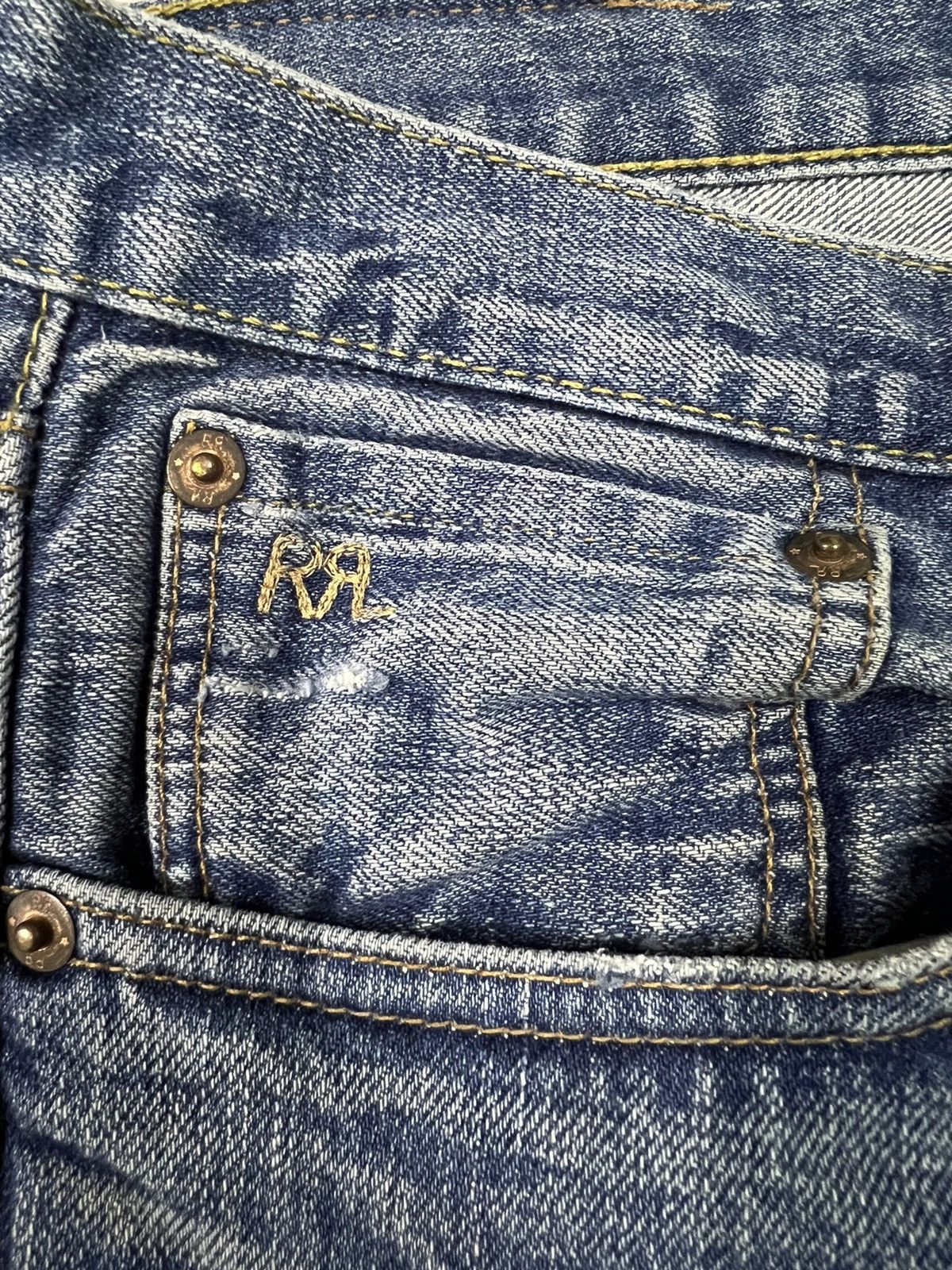 RRL Ralph Lauren 🔥 SELVEDGE RRL distressed denim Size 32" / US 10 / IT 46 - 9 Thumbnail