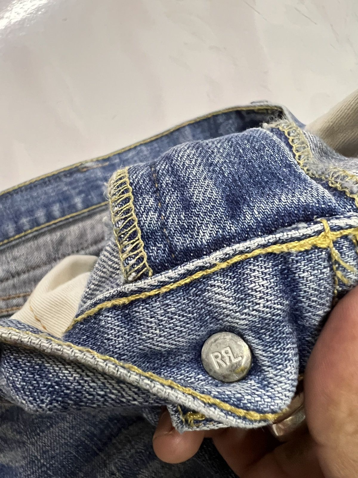 RRL Ralph Lauren 🔥 SELVEDGE RRL distressed denim Size 32" / US 10 / IT 46 - 14 Thumbnail