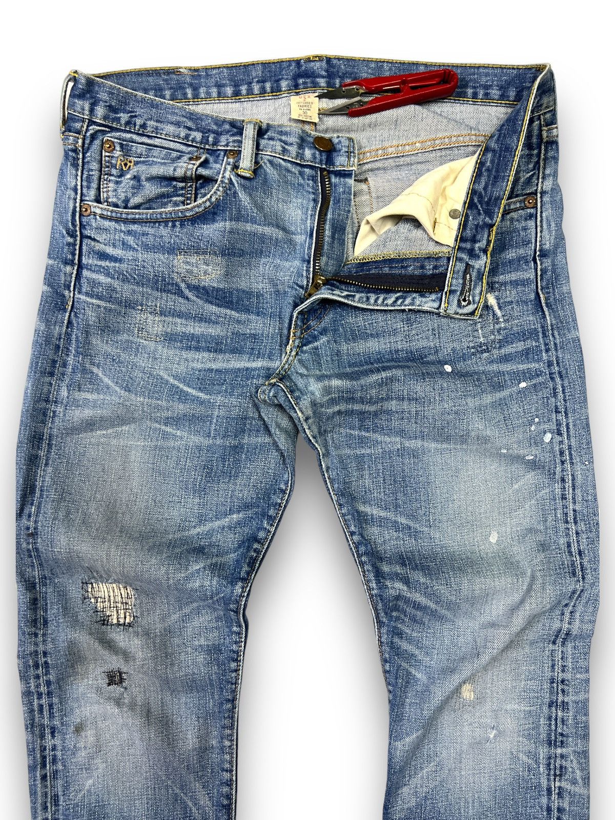 RRL Ralph Lauren 🔥 SELVEDGE RRL distressed denim Size 32" / US 10 / IT 46 - 6 Thumbnail