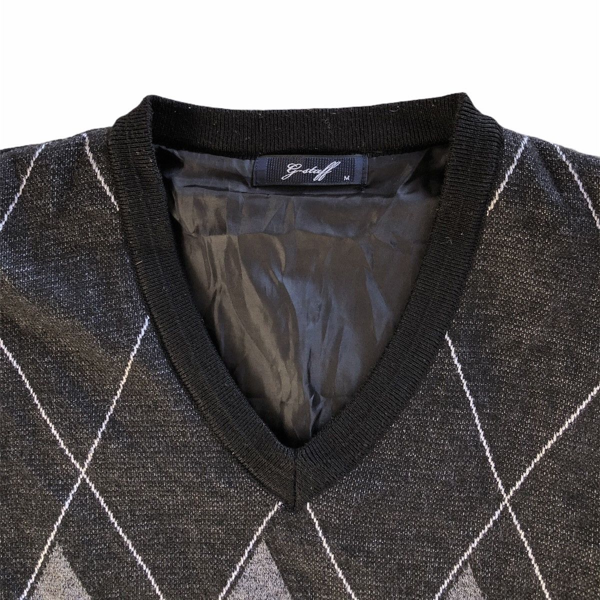 Japanese Brand Sweatshirt Checker V Neck by G-Staff Size US M / EU 48-50 / 2 - 2 Thumbnail