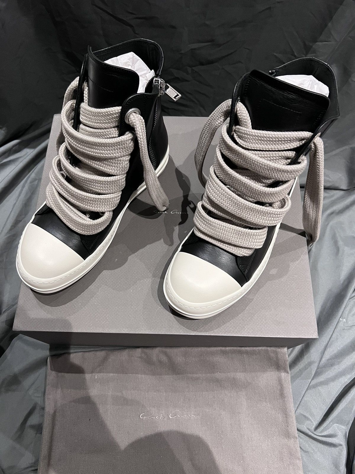 Rick Owens trainers Jumbo Laces Abstract Sneak men's black