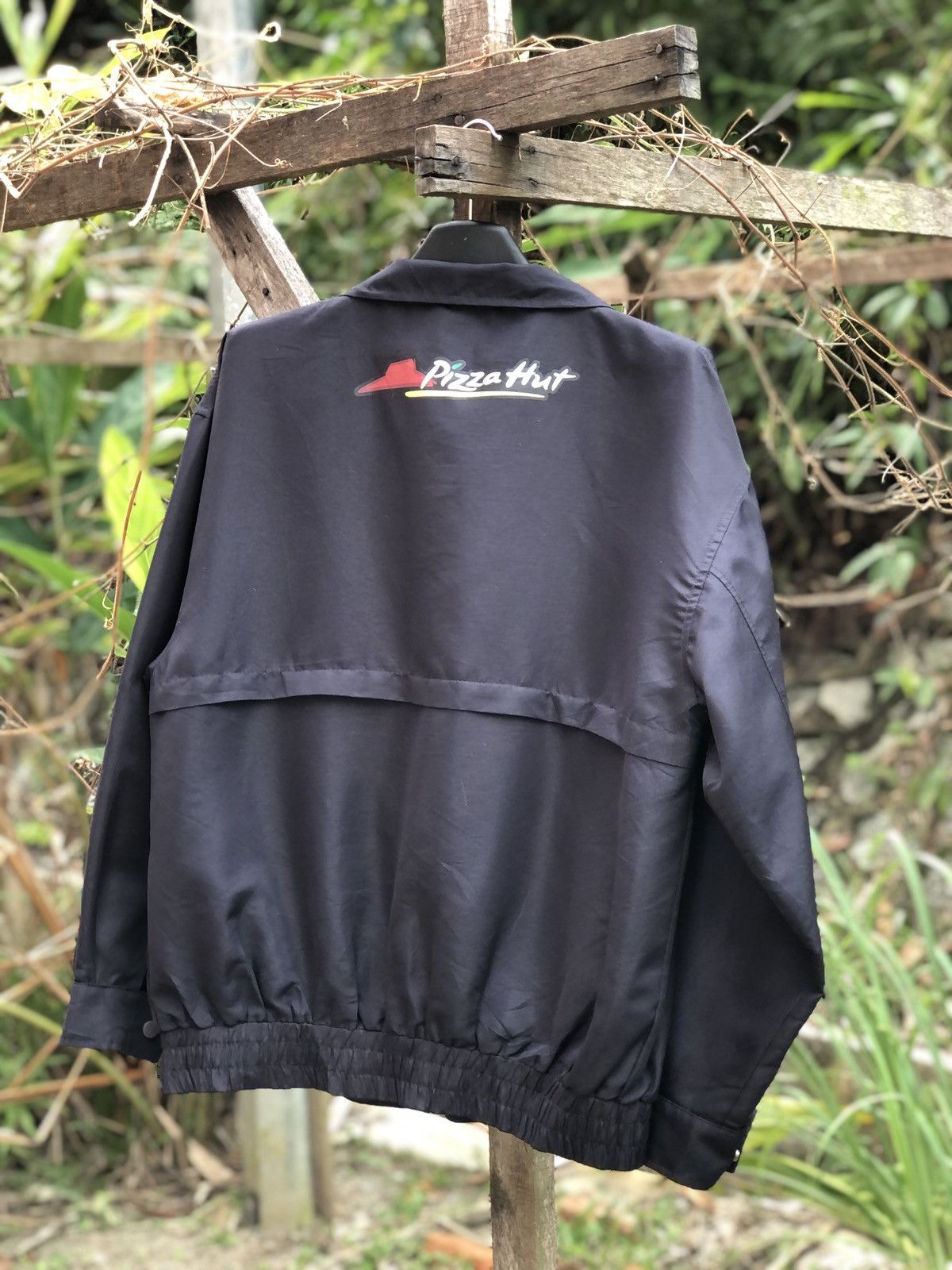 Japanese Brand Vintage 80's Pizza Hut Zipper Sweater Work Jacket Size US XL / EU 56 / 4 - 4 Thumbnail
