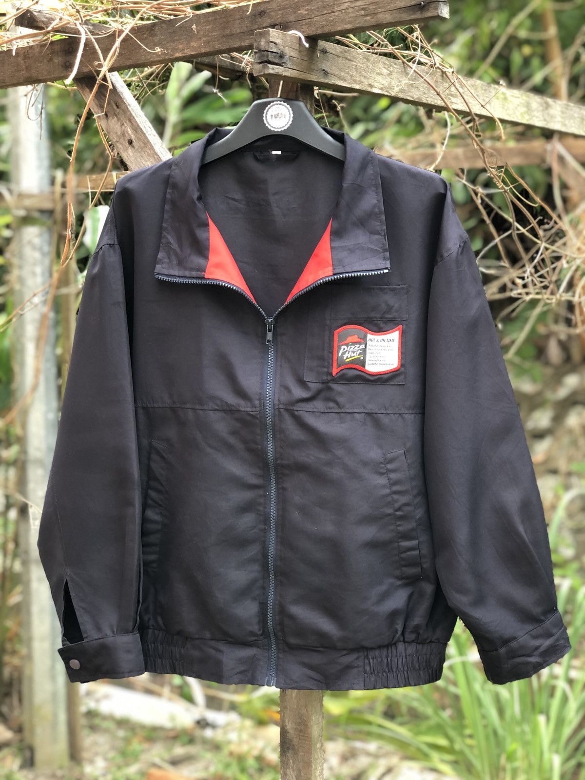 Japanese Brand Vintage 80's Pizza Hut Zipper Sweater Work Jacket Size US XL / EU 56 / 4 - 1 Thumbnail