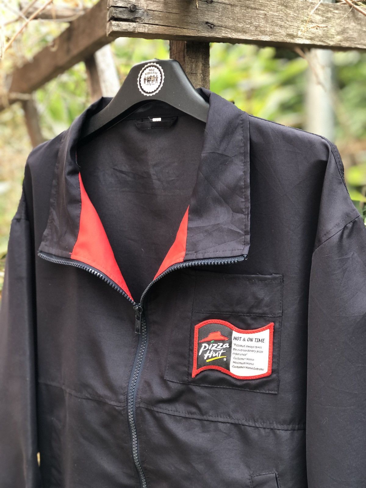 Japanese Brand Vintage 80's Pizza Hut Zipper Sweater Work Jacket Size US XL / EU 56 / 4 - 2 Thumbnail