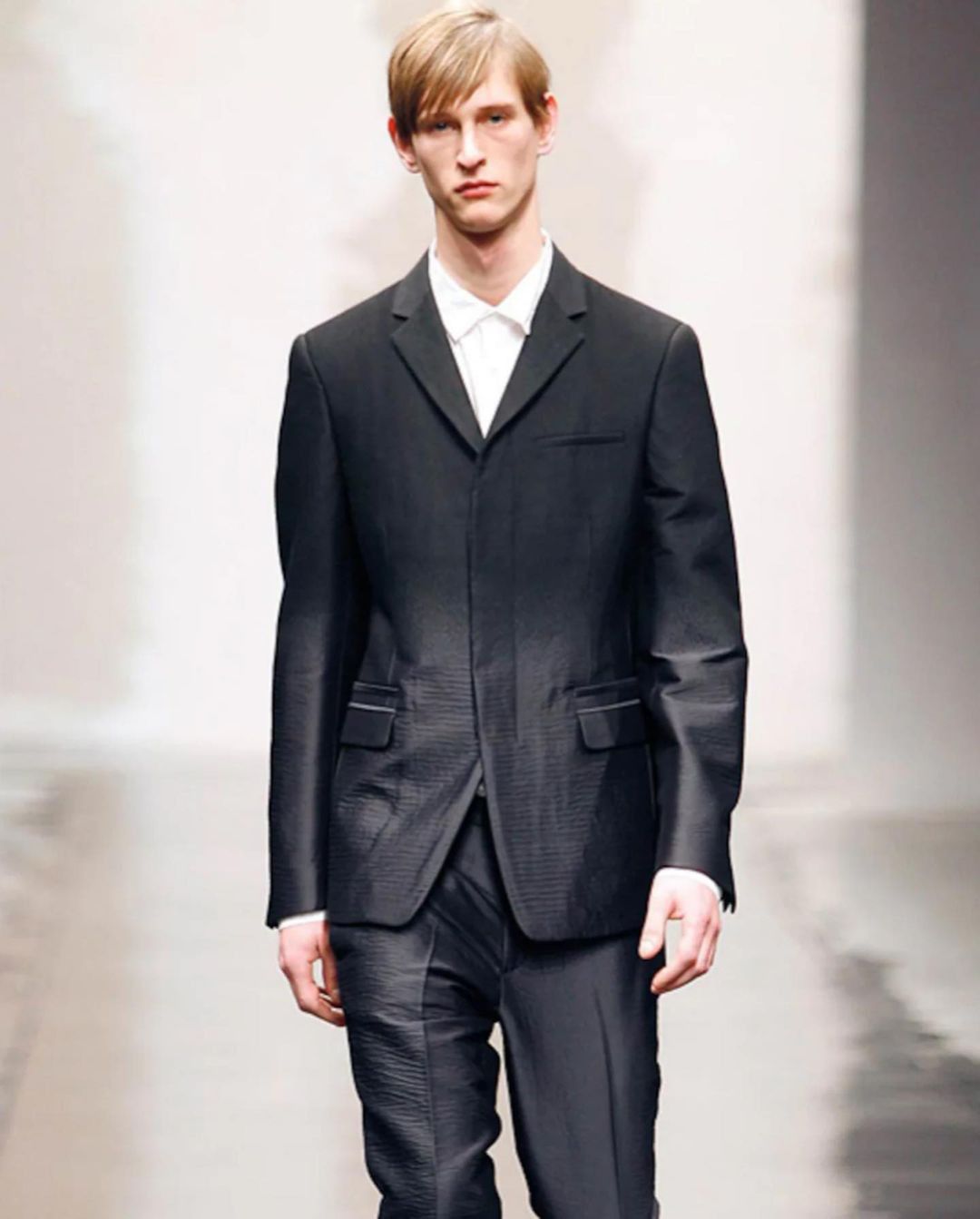 Prada Fused Silk / wool Ombré Blazer (Version 1) FW 2007 Runway | Grailed