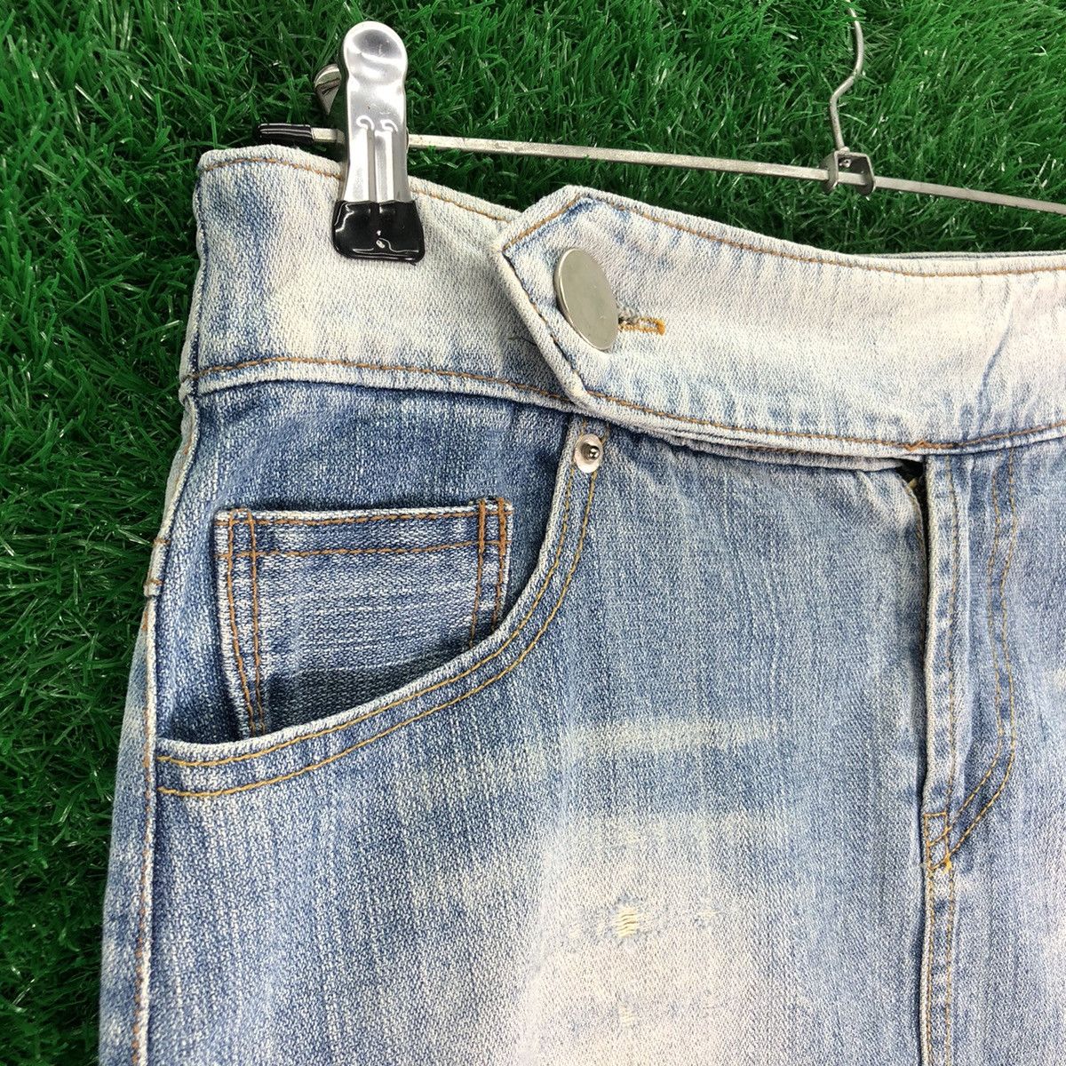 Vintage Vintage Y2K Von Dutch Sexy Denim Mini Skirt Size 29" - 3 Thumbnail