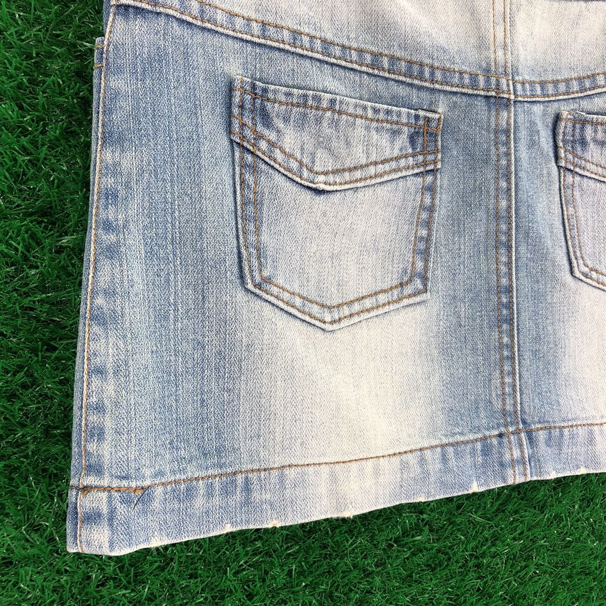 Vintage Vintage Y2K Von Dutch Sexy Denim Mini Skirt Size 29" - 7 Thumbnail