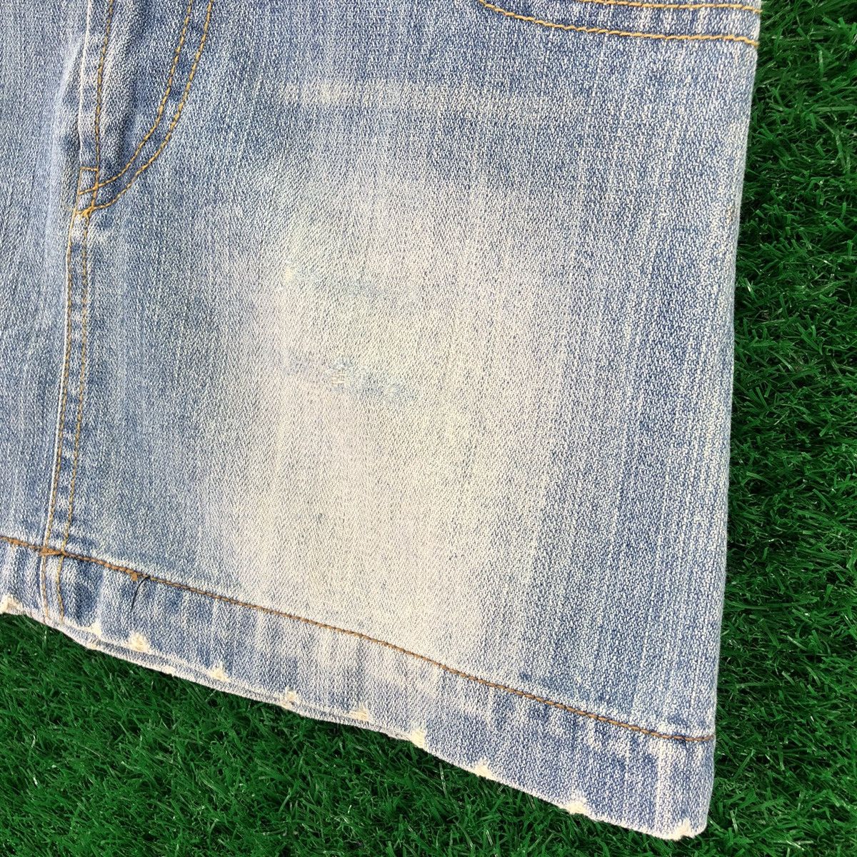 Vintage Vintage Y2K Von Dutch Sexy Denim Mini Skirt Size 29" - 4 Thumbnail