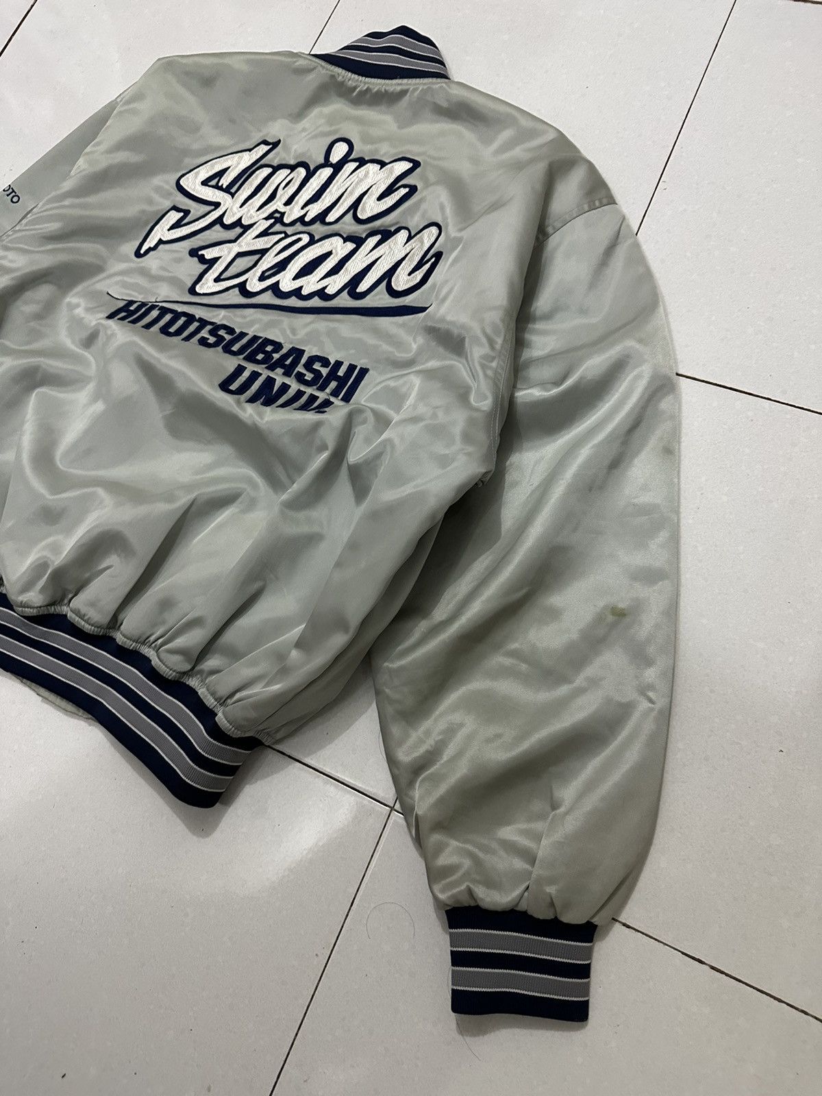 Japanese Brand 90’s Hitotsubashi University Varsity Jacket Size US XL / EU 56 / 4 - 4 Thumbnail
