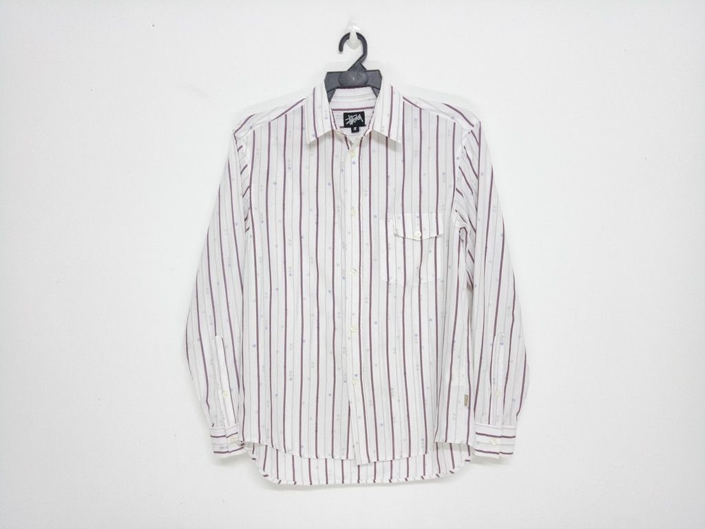Stussy 🔥🔥🔥Stussy Made in Usa Stripes Polkadot Button Up Shirt Size US S / EU 44-46 / 1 - 8 Thumbnail