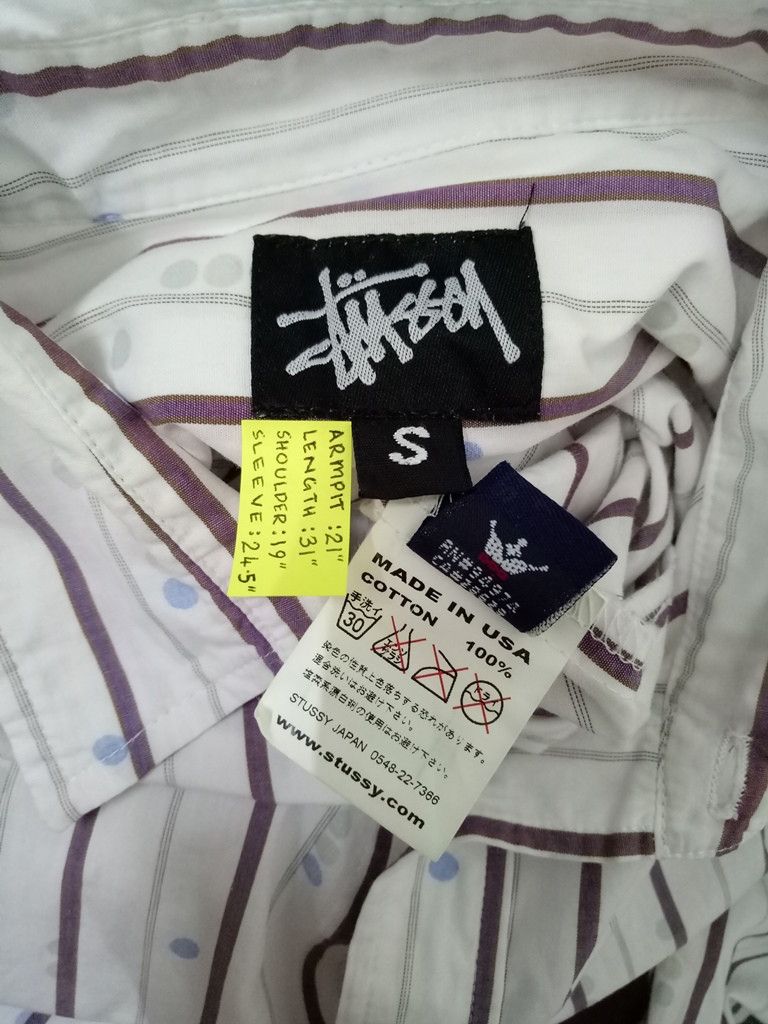 Stussy 🔥🔥🔥Stussy Made in Usa Stripes Polkadot Button Up Shirt Size US S / EU 44-46 / 1 - 18 Thumbnail