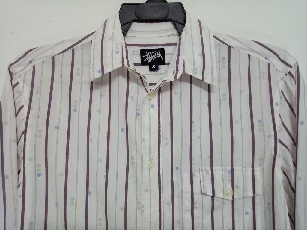 Stussy 🔥🔥🔥Stussy Made in Usa Stripes Polkadot Button Up Shirt Size US S / EU 44-46 / 1 - 9 Thumbnail