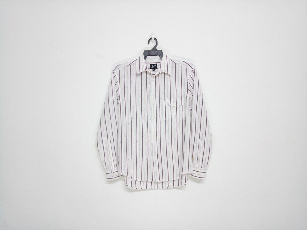 Stussy 🔥🔥🔥Stussy Made in Usa Stripes Polkadot Button Up Shirt Size US S / EU 44-46 / 1 - 6 Thumbnail