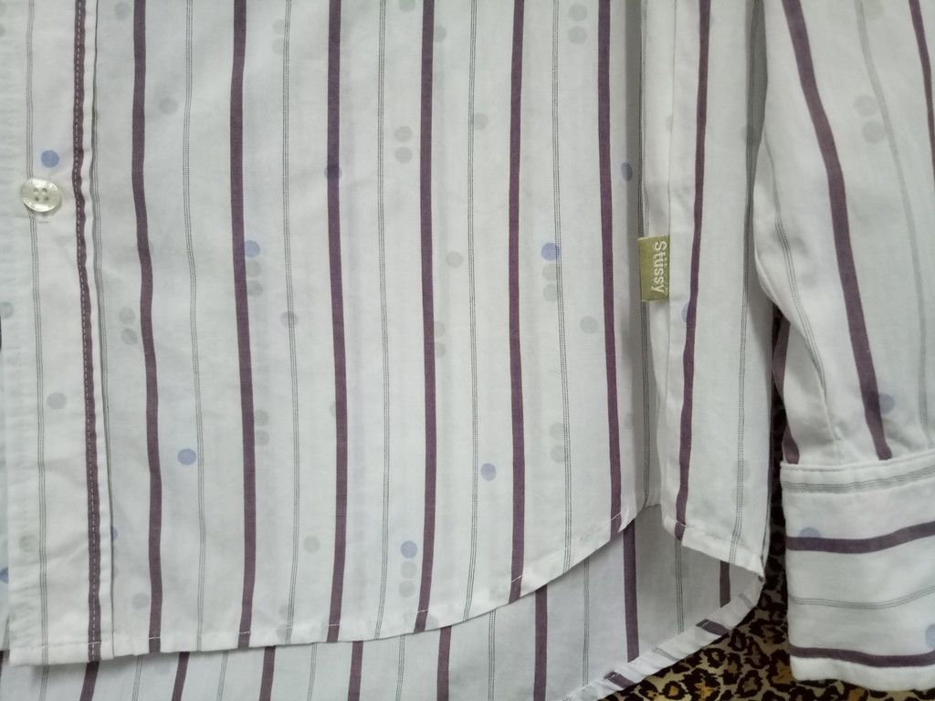 Stussy 🔥🔥🔥Stussy Made in Usa Stripes Polkadot Button Up Shirt Size US S / EU 44-46 / 1 - 5 Thumbnail