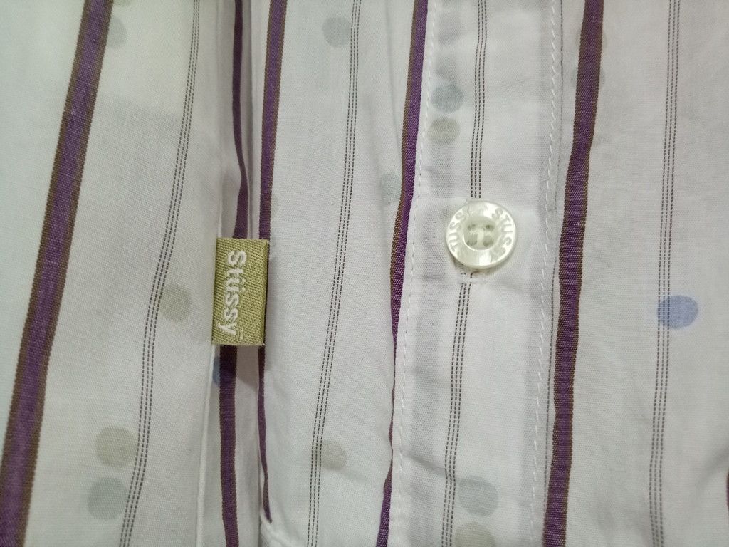 Stussy 🔥🔥🔥Stussy Made in Usa Stripes Polkadot Button Up Shirt Size US S / EU 44-46 / 1 - 13 Thumbnail