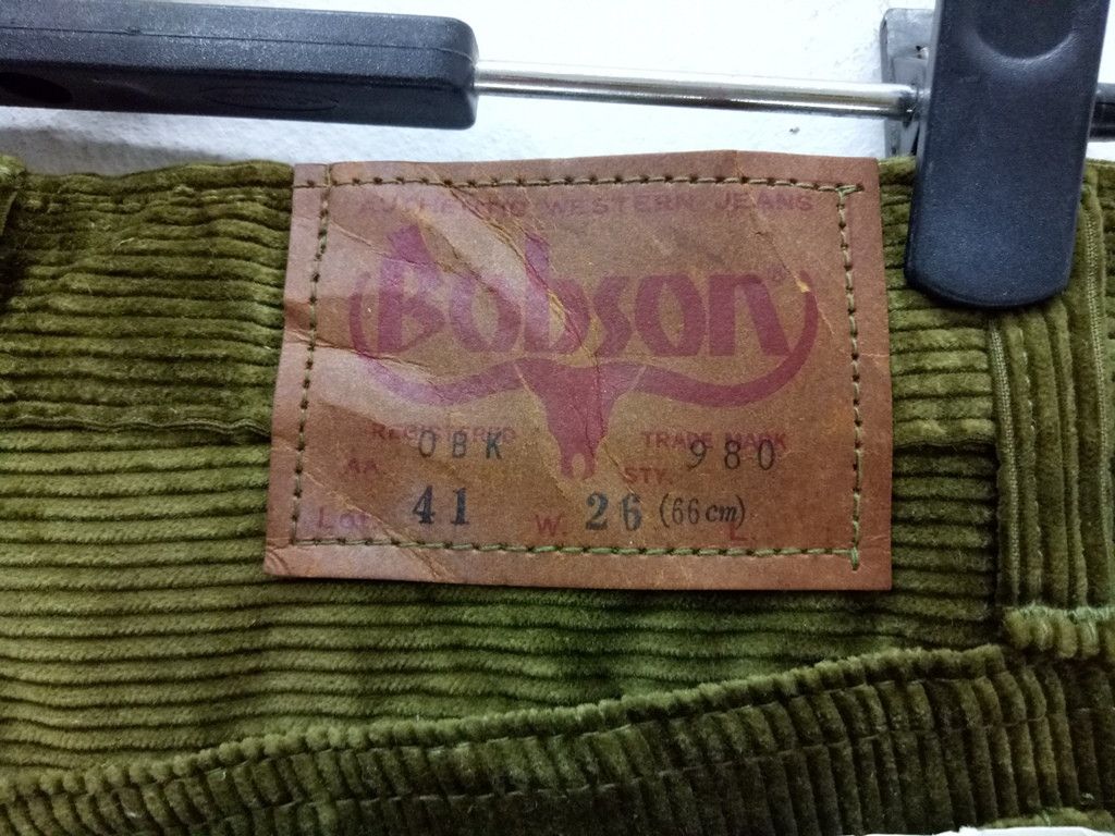 Vintage 🔥🔥🔥Vintage (NWT) Bobson Corduroy Flared Jeans pants Size US 26 / EU 42 - 6 Thumbnail